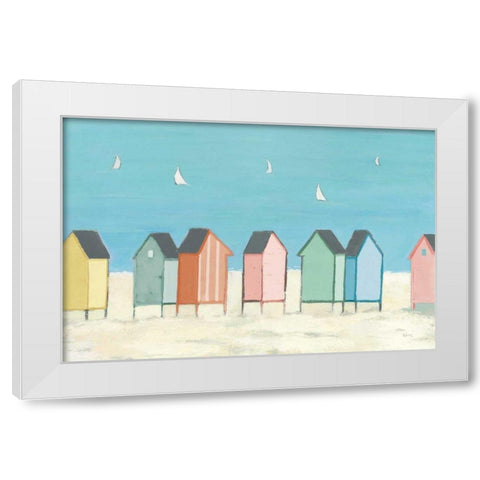 Cabanas I Pastel White Modern Wood Framed Art Print by Adams, Phyllis