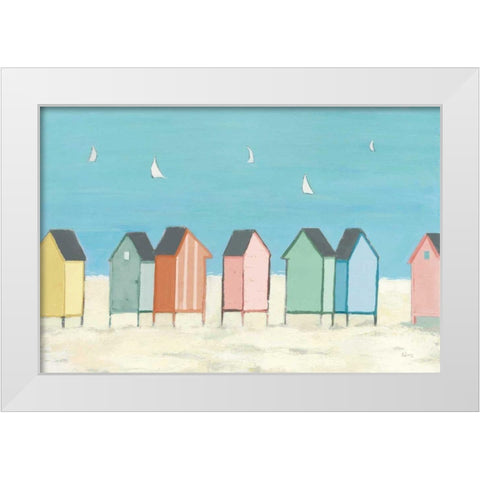 Cabanas I Pastel White Modern Wood Framed Art Print by Adams, Phyllis