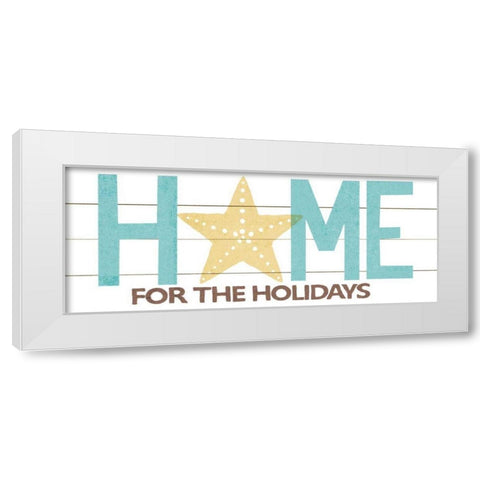 Under Sea Treasures Home for the Holidays White Modern Wood Framed Art Print by Mullan, Michael