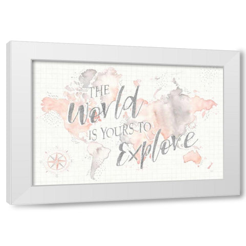 Wonderful World I White Modern Wood Framed Art Print by Marshall, Laura