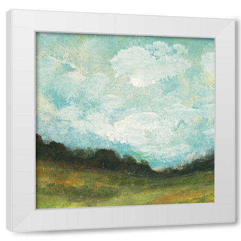 In the Field Square II White Modern Wood Framed Art Print by Warrick, Cheryl