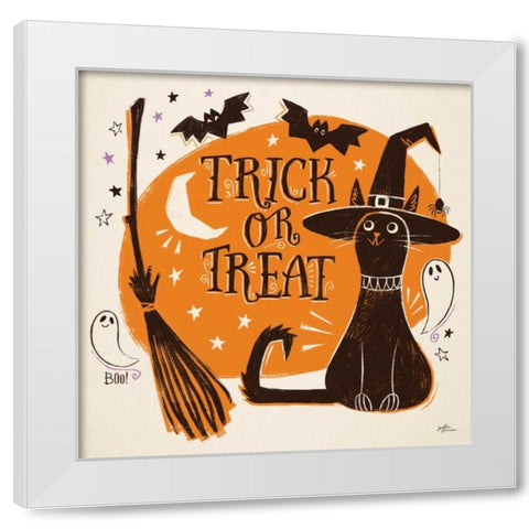 Spooktacular III White Modern Wood Framed Art Print by Penner, Janelle