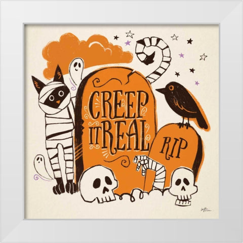 Spooktacular IV White Modern Wood Framed Art Print by Penner, Janelle