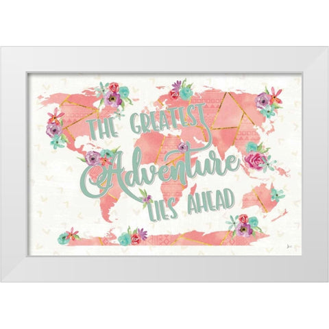 Floral Aspect II White Modern Wood Framed Art Print by Aiken, Jess