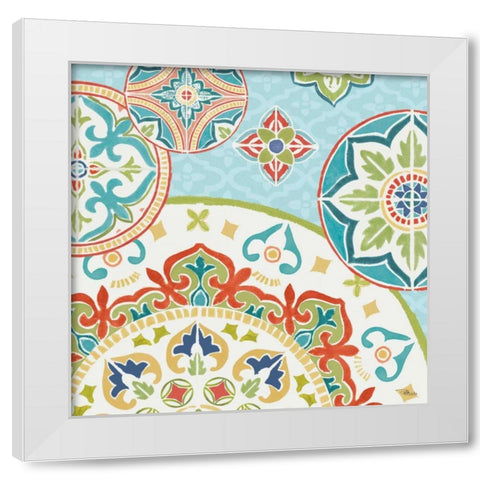 Colorful Journey III White Modern Wood Framed Art Print by Pela Studio