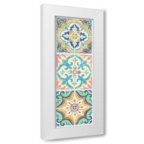 Colorful Journey VI White Modern Wood Framed Art Print by Pela Studio
