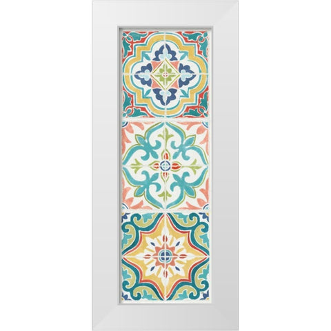 Colorful Journey VI White Modern Wood Framed Art Print by Pela Studio