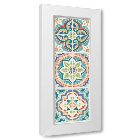 Colorful Journey VII White Modern Wood Framed Art Print by Pela Studio