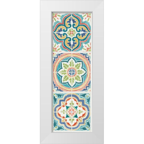 Colorful Journey VII White Modern Wood Framed Art Print by Pela Studio