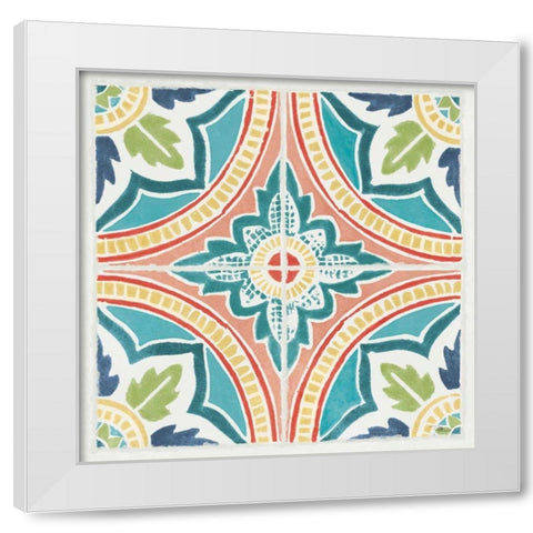 Colorful Journey VIII White Modern Wood Framed Art Print by Pela Studio