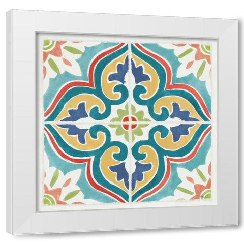 Colorful Journey IX White Modern Wood Framed Art Print by Pela Studio