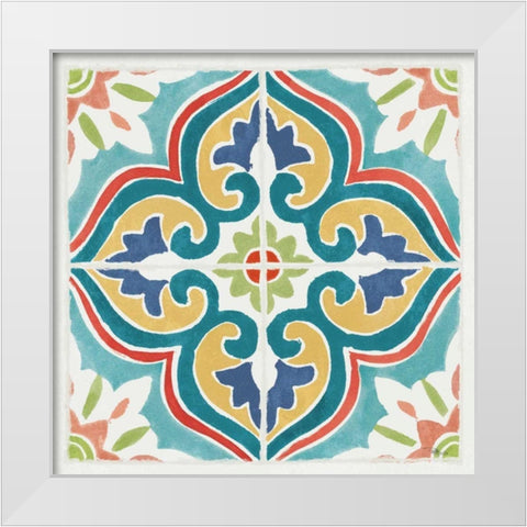 Colorful Journey IX White Modern Wood Framed Art Print by Pela Studio