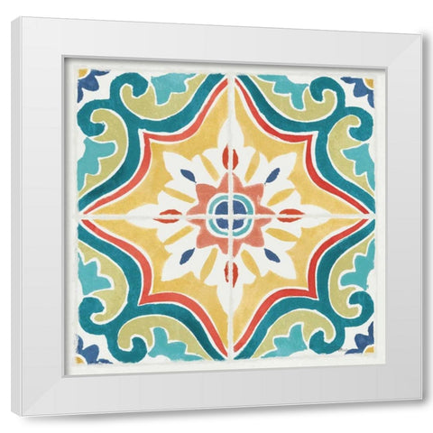 Colorful Journey X White Modern Wood Framed Art Print by Pela Studio