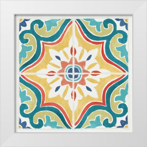 Colorful Journey X White Modern Wood Framed Art Print by Pela Studio