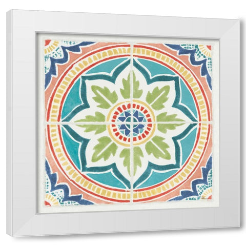 Colorful Journey XI White Modern Wood Framed Art Print by Pela Studio