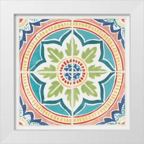 Colorful Journey XI White Modern Wood Framed Art Print by Pela Studio