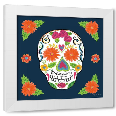 Day of the Dead I White Modern Wood Framed Art Print by Zaman, Farida