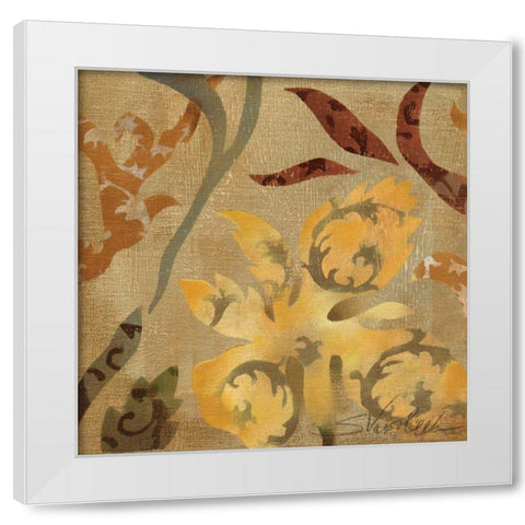 Floral Fragment I WAG White Modern Wood Framed Art Print by Vassileva, Silvia