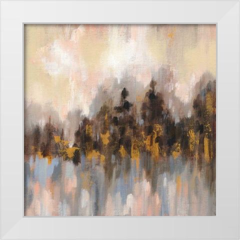 Blushing Forest I White Modern Wood Framed Art Print by Vassileva, Silvia
