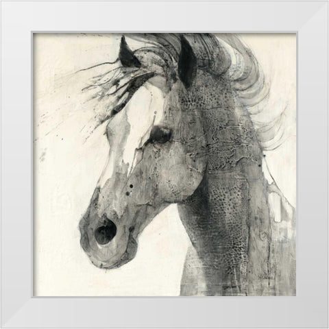 In the Wind II White Modern Wood Framed Art Print by Hristova, Albena