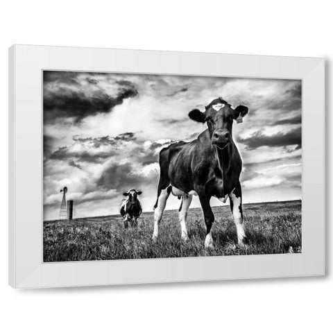 Waiting BW White Modern Wood Framed Art Print by Aledanda