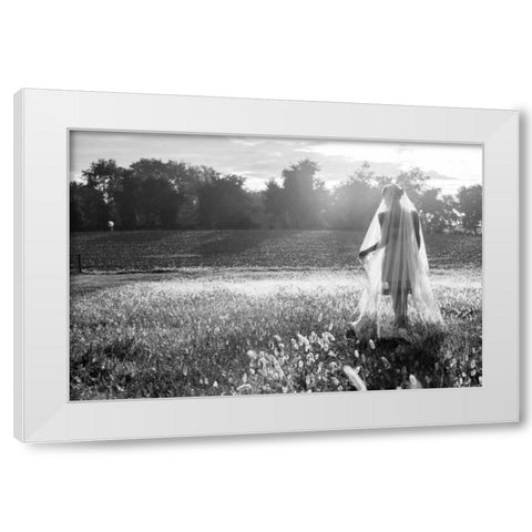 Dressing Up White Modern Wood Framed Art Print by Aledanda
