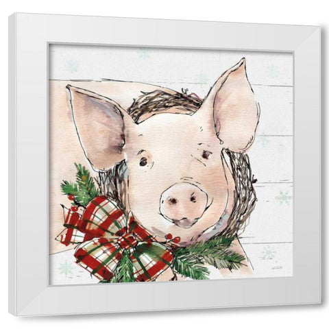 Holiday on the Farm VII on Gray White Modern Wood Framed Art Print by Tavoletti, Anne