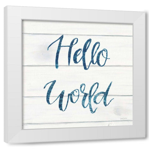 Sweet Baby Boy I White Wood Sq White Modern Wood Framed Art Print by Jackson, Jenaya