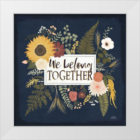 Autumn Romance IV White Modern Wood Framed Art Print by Marshall, Laura