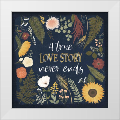 Autumn Romance V White Modern Wood Framed Art Print by Marshall, Laura
