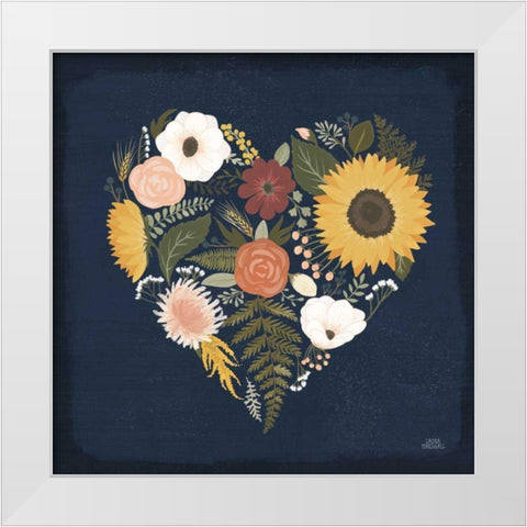 Autumn Romance IX White Modern Wood Framed Art Print by Marshall, Laura