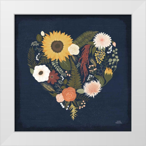 Autumn Romance X White Modern Wood Framed Art Print by Marshall, Laura