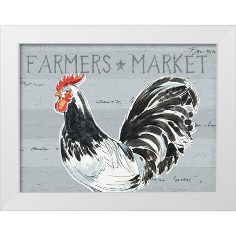 Roosters Call I - No Dots White Modern Wood Framed Art Print by Brissonnet, Daphne