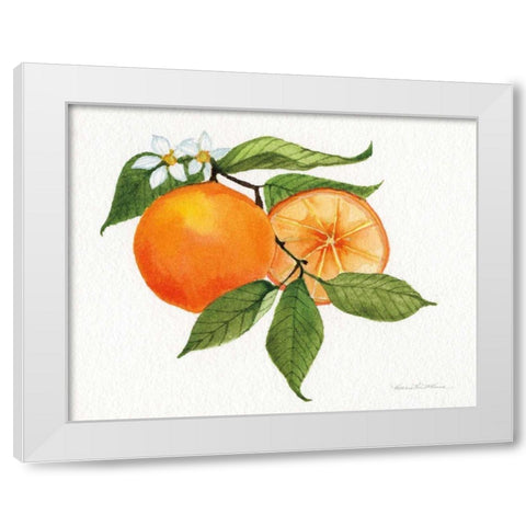 Citrus Garden V White Modern Wood Framed Art Print by McKenna, Kathleen Parr