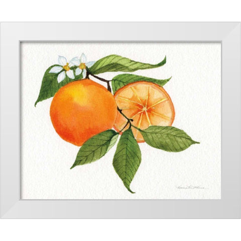 Citrus Garden V White Modern Wood Framed Art Print by McKenna, Kathleen Parr