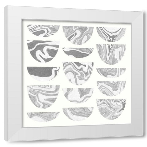 Simplicity II White Modern Wood Framed Art Print by Wild Apple Portfolio