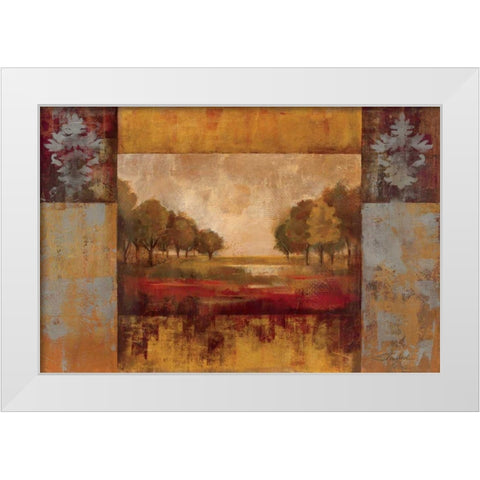 Landscape in Gold White Modern Wood Framed Art Print by Vassileva, Silvia