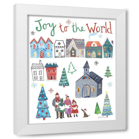 Holiday Festivities III White Modern Wood Framed Art Print by Zaman, Farida