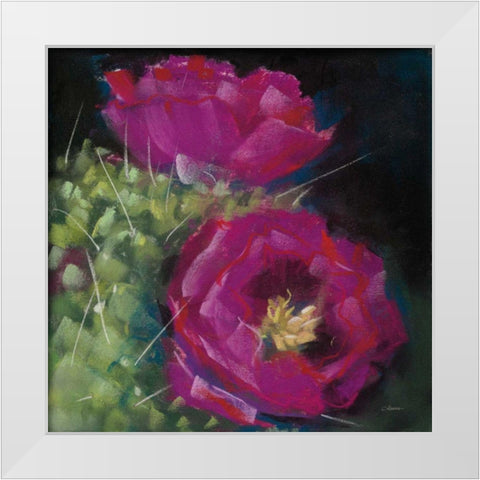 Blooming Succulent III White Modern Wood Framed Art Print by Rowan, Carol