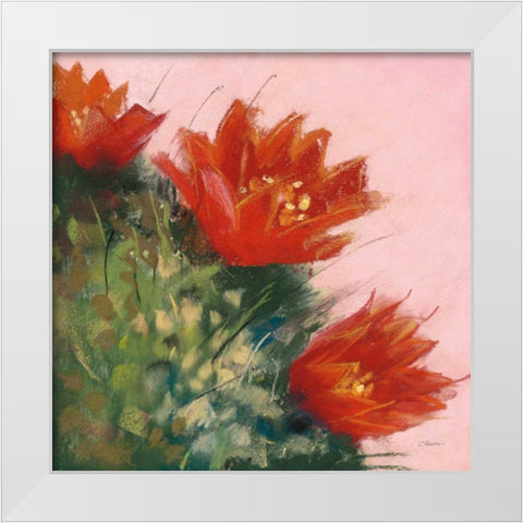 Blooming Succulent IV White Modern Wood Framed Art Print by Rowan, Carol