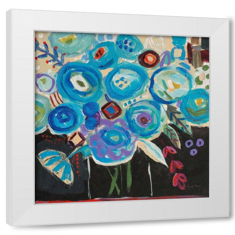 Picasso Vibe White Modern Wood Framed Art Print by Zaman, Farida