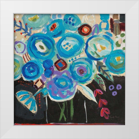Picasso Vibe White Modern Wood Framed Art Print by Zaman, Farida