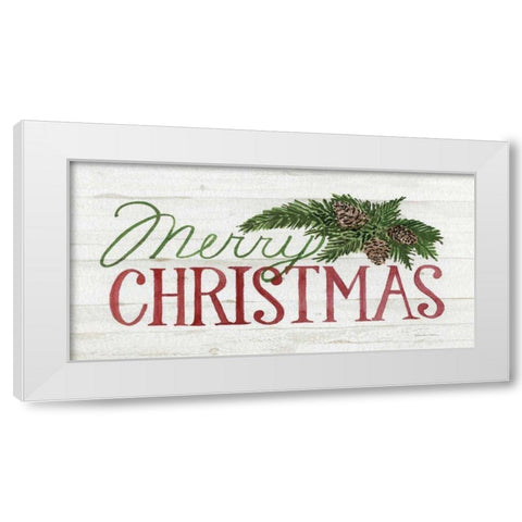 Holiday Saying II on Wood Whitewash Dark White Modern Wood Framed Art Print by McKenna, Kathleen Parr