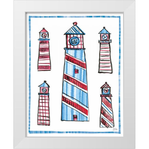 Coastal Americana II White Modern Wood Framed Art Print by Averinos, Melissa