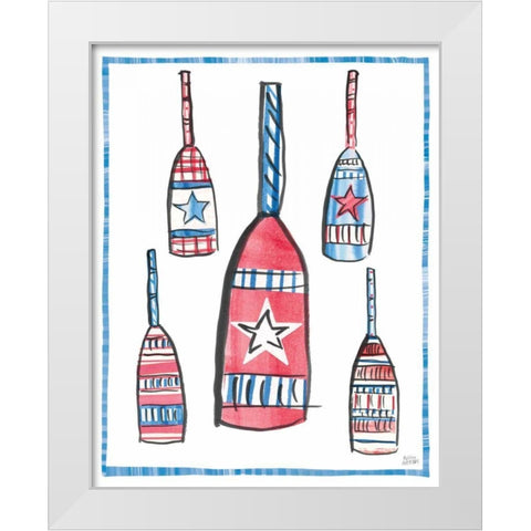 Coastal Americana III White Modern Wood Framed Art Print by Averinos, Melissa