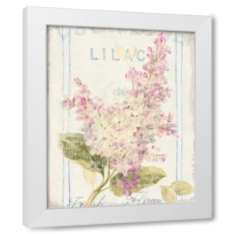 Floursack Florals V White Modern Wood Framed Art Print by Nai, Danhui