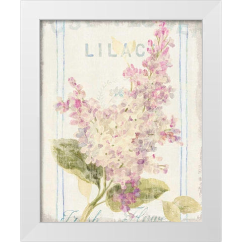 Floursack Florals V White Modern Wood Framed Art Print by Nai, Danhui