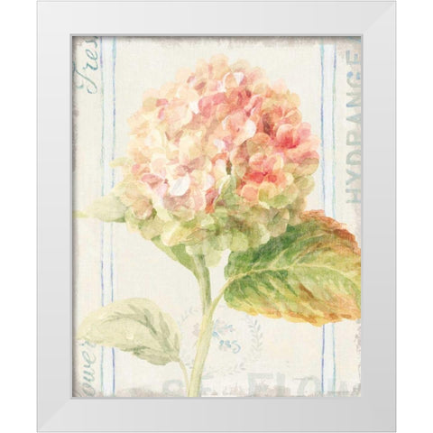 Floursack Florals VI White Modern Wood Framed Art Print by Nai, Danhui