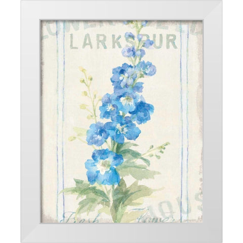 Floursack Florals VII White Modern Wood Framed Art Print by Nai, Danhui