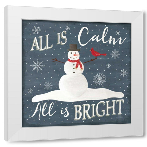 Christmas Cheer IV White Modern Wood Framed Art Print by Marshall, Laura